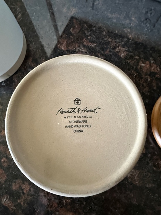 Cream Ceramic Canisters with Wooden Lids - Set of 2. Hearth & Hand. - Picture 5 of 5